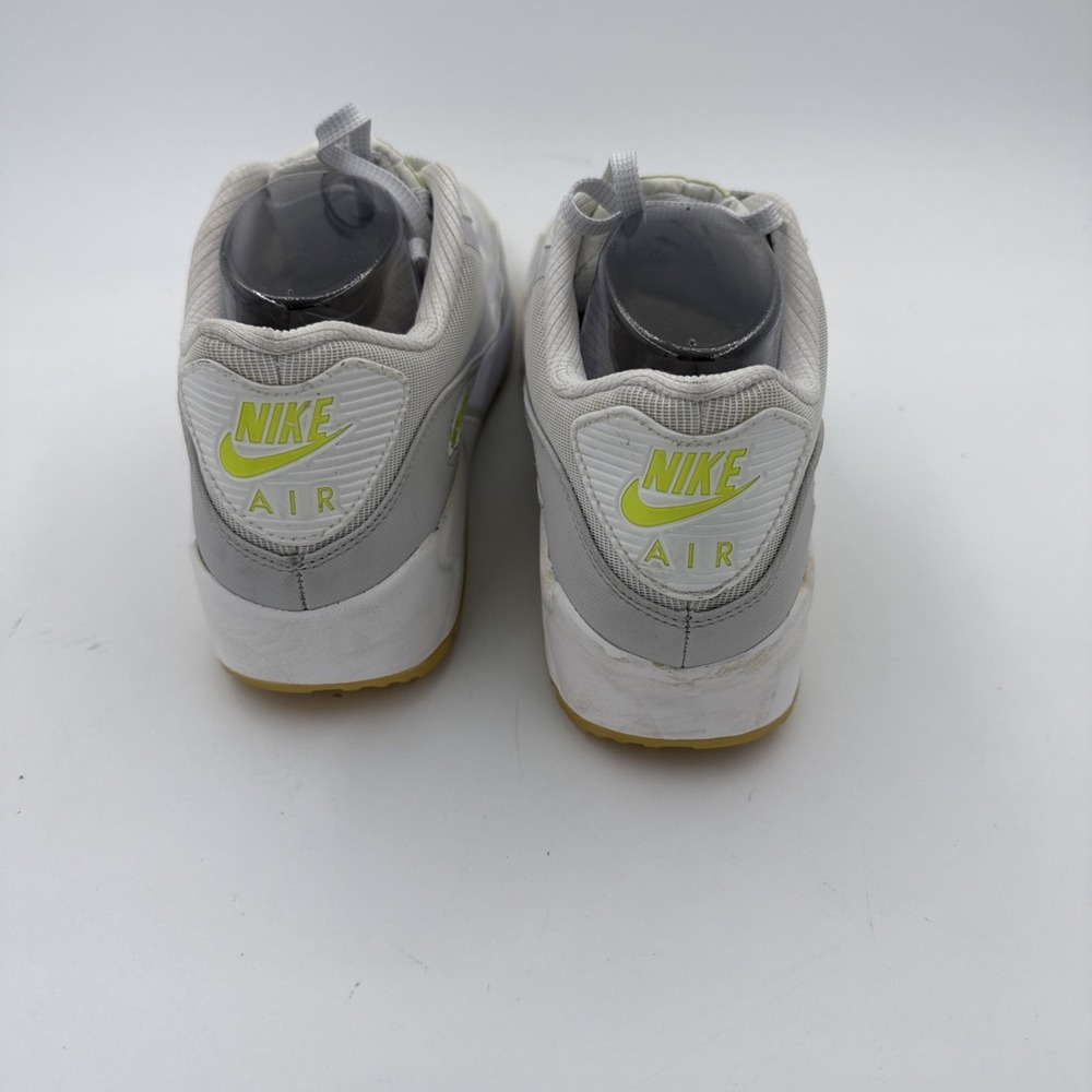 Nike Air Max 90 CMFT Tape White Neon Yellow Sz 9.5 - Picture 3 of 6